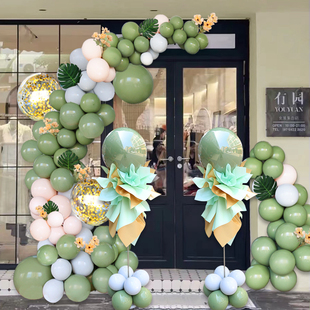 开业气氛周年庆七夕情人节，气球链立柱，装饰用品场景背景墙布置