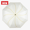 红叶の秀太阳伞迷你口袋，便携超轻雨伞黑胶防晒防紫外线遮阳伞高端