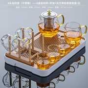 耐热玻璃茶具套组家用功夫茶杯C办公室会客茶壶泡茶器日式简约