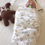 婴儿浴巾盖毯纯棉纱布a类包裹巾柔软新G生宝宝包被儿童毛巾被ins