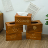 实木纸巾盒定制logo饭店，餐巾纸盒家用木制纸抽盒客厅木质抽纸盒