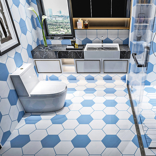 地板贴纸防水防油厨房自贴加厚耐磨防滑卫生间浴室装饰厕所洗手间