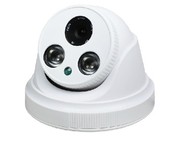 模拟监控摄像头 高清1200线 红外双灯金属银半球监控摄像机 AC24V
