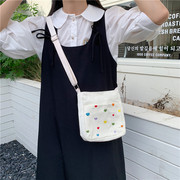 小白兔几日韩可爱刺绣，小挎包简约日系斜跨包甜美少女学生手机包