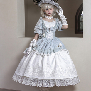 原创正版童话舞曲lolita洋装，op蕾丝精美宫廷，复古短袖甜公主连衣裙