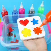 儿童diy手工画画沙画儿童彩沙刮画纸玩具，女孩男孩胶画涂色画涂料