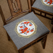 中式椅子坐垫太师椅垫，家用防滑餐椅垫，中国风四季通用红木圈椅坐垫