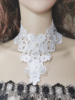 欧美风复古宫廷花朵，珍珠白色蕾丝颈链饰品，女礼服婚纱摄影配饰