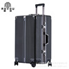 旅行箱十大品牌铝框商务行李箱，男万向轮24寸abs+pc旅行拉杆箱包20