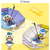 Cmon可爱丫太阳伞防晒紫外线遮阳两用折叠晴雨伞创意卡通小黑伞女
