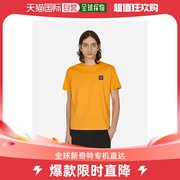 香港直邮潮奢 Stone Island 男士Garment 染色感徽标橙色T恤