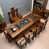 老船木茶桌椅组合办公室功夫泡茶台小型阳台茶几实木中式家具