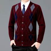 冬季羊绒衫品牌男装，半保中年山羊绒衫，开衫加厚暖毛衣