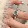 月光石珍珠串珠锆石戒指小清新时尚高级感食指戒气质百搭指环