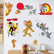 猫和老鼠卡通贴纸儿童房间宝宝汤姆杰瑞可爱贴纸墙面装饰墙纸自粘
