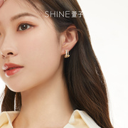shine萱子饰品优雅精致法式复古蝴蝶珍珠耳环，设计感耳饰2023