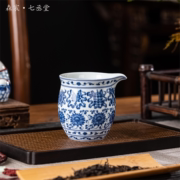 景德镇茶海瓷器 八宝图公道杯功夫茶具仿古青花瓷 中式复古家用