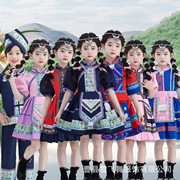 儿童民族服送头饰帽子表演服六一女童民族演出服