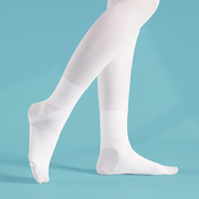 白色女童防扭伤连裤袜丝袜袜，舞蹈春夏练功儿童，天鹅绒连裤袜款跳舞