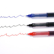 直液式走珠笔学生考试中性笔 经典0.5针管速干笔碳素黑0.5mm水笔