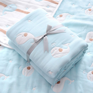 新生婴儿十层纱布，被表纯棉加厚儿童，浴巾毛巾被宝宝幼儿园春秋盖毯