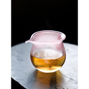 耐高温玻璃公道杯分，茶器加厚日式简约彩色鹰嘴建水茶具配件