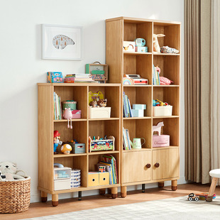 简约现代儿童书架置物架书柜落地简易架客厅收纳柜子kn1x林氏木业