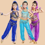 儿童印度舞蹈服装演出服少儿，新疆舞表演服女童肚皮舞幼儿民族舞蹈