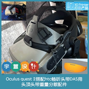 3d打印oculusquest2搭配htc畅听头带das用头顶头带重量分散配件