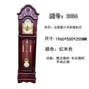 落地钟客厅实木机械钟表欧式全铜报时座钟中式坐地钟复古(钟复古)静音立钟
