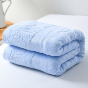 老式上海毛巾被纯棉单双人(单双人，)加厚全棉提花，毛巾毯床单盖毛毯夏季薄款