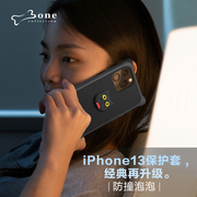 Bone适用iPhone13手机壳苹果13ProMax气囊防摔泡泡硅胶全包保护套迪士尼联名卡通公仔可爱女高级感ins风