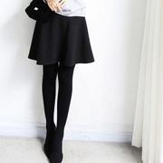 羊毛针织短裙秋冬女大码半身裙，打底裙蓬蓬，a字伞裙黑色显瘦