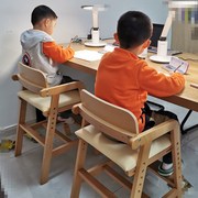 儿童学习椅子学生书桌椅实木餐椅，家用宝宝写字可升降吃饭成长座椅