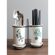 北欧筷子篓陶瓷筷子架家用沥水筷子筒筷子桶筷子笼收纳置物架筷盒