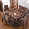 中式餐椅垫桌布套装r茶几布长桌方桌圆桌罩家用红木长餐桌椅