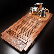 茶具套装四合一整套茶具电磁炉茶具精雕祥龙整块竹制龙实木茶盘