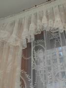 法式复古白色窗幔帘头蕾，丝网纱少女，纱帘透光不透人卧室飘窗窗帘