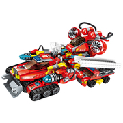 启蒙积木城市消防车模型，送礼物玩具男孩，拼装车儿童合体6-8岁1410