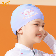 361度泳帽女童长发专用防水防滑不勒头硅胶，加大号护耳儿童游泳帽