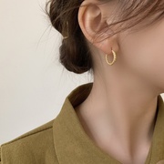 韩版s925银针气质耳环，女复古简约优雅满天星，耳圈耳扣耳饰品潮