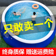 速发成人超大号充气游泳池儿童家用户外洗澡折叠加厚支架戏水池捞
