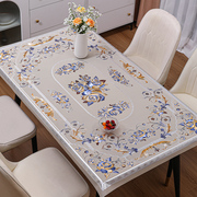 高级感欧式烫金桌布，防水防油防烫免洗长方形，餐桌台布客厅茶几垫子