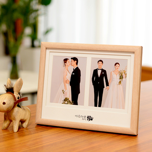 定制婚纱照相框摆台高级感结婚照洗相片加打印做成桌摆多宫格10寸