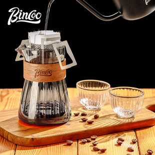 bincoo条纹咖啡分享壶手冲咖啡壶，套装挂耳云朵，壶日式咖啡杯冷萃壶