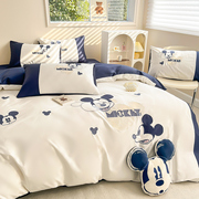 迪士尼A类卡通140支纯棉四件套全棉床单被套儿童床上用品三件套