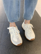 首尔留学生东大门圆头系带，厚底松糕跟拼色休闲运动日常舒适跑步鞋