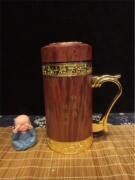 天然保健养生实木质红豆杉车载水杯便携茶杯中式杯子茶壶