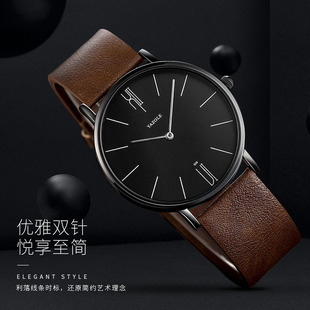 极简设计简约大方超薄手表，男士气质高级感男表防水石英表学生韩版