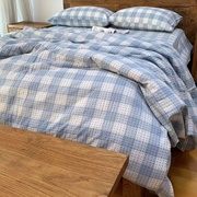 刘大姐家100%纯棉水洗棉提花床单被套1.5米1.8米床床上套件加大款
